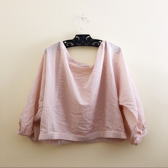 ANTHROPOLOGIE Holding Horses Blush Striped Blouse - Picture 6 of 6